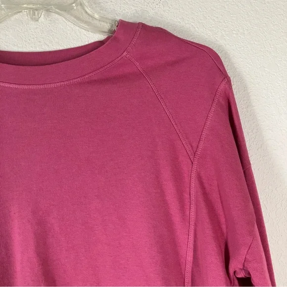 SWEATY BETTY Cropped Sweatshirt 12 Organic Cotton Athleisure Loungewear Gym Pink - Picture 3 of 12